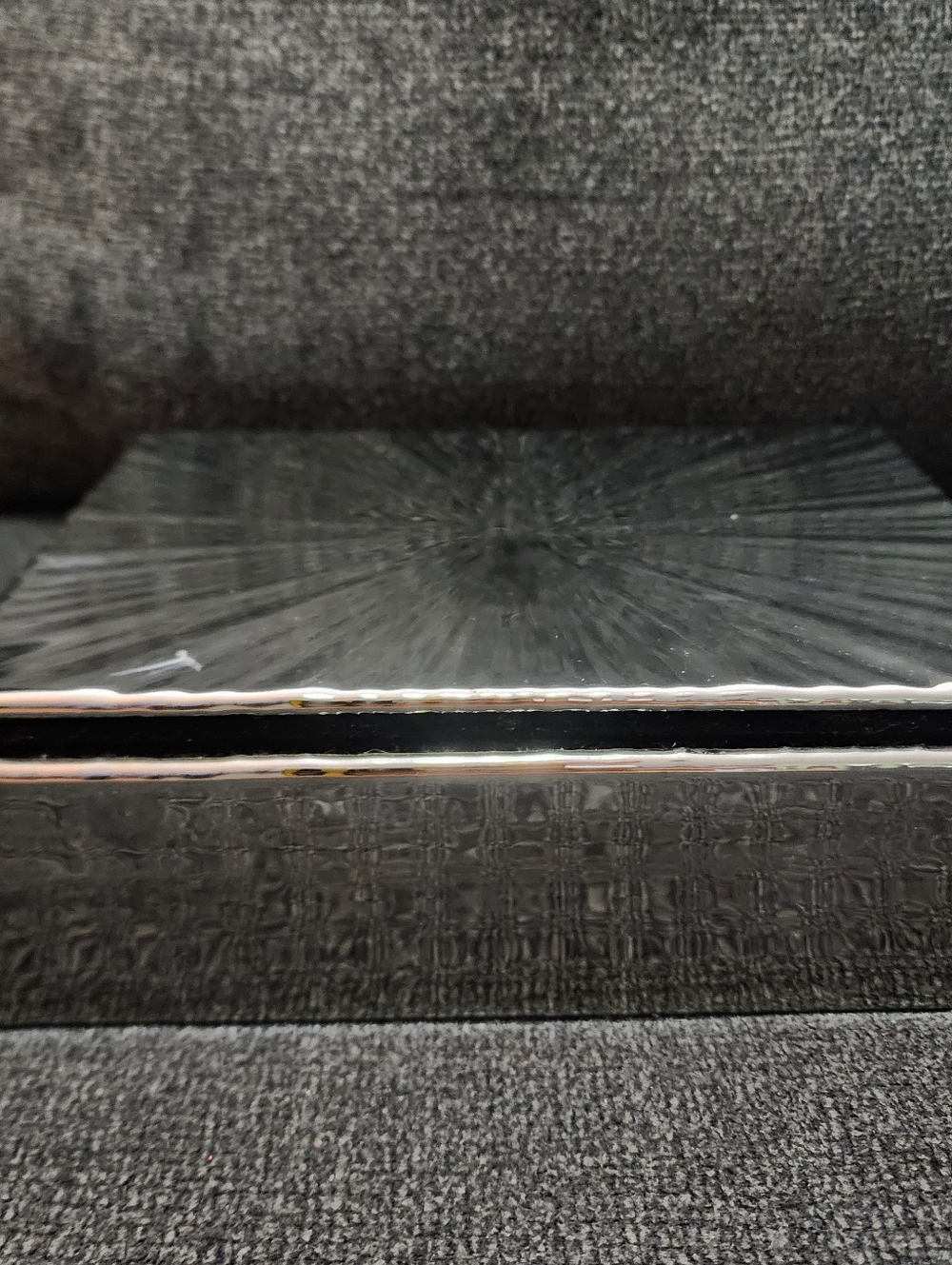 Tahari Home Decorative Trinket Jewelry Box Silver Shiny - Picture 4 of 7
